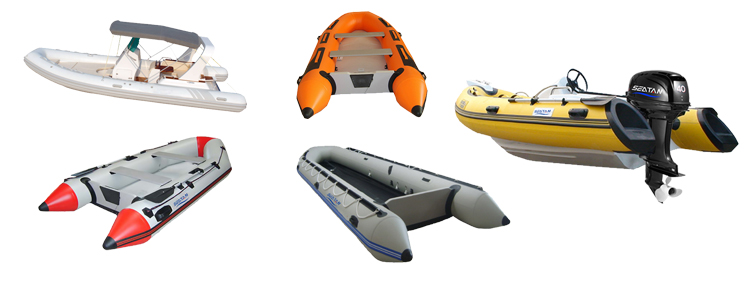 Rubber boat with outboard motor 3D model